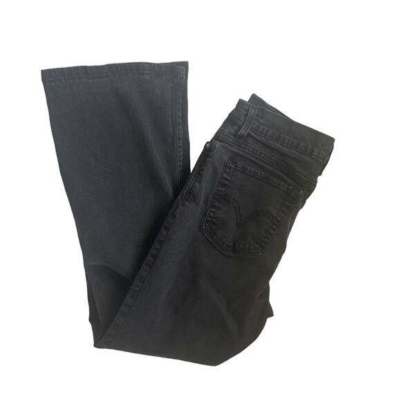 Y2K VTG Levis 512 Perfectly Slimming Jeans Women 10M Black Bootcut Western - Picture 4 of 13